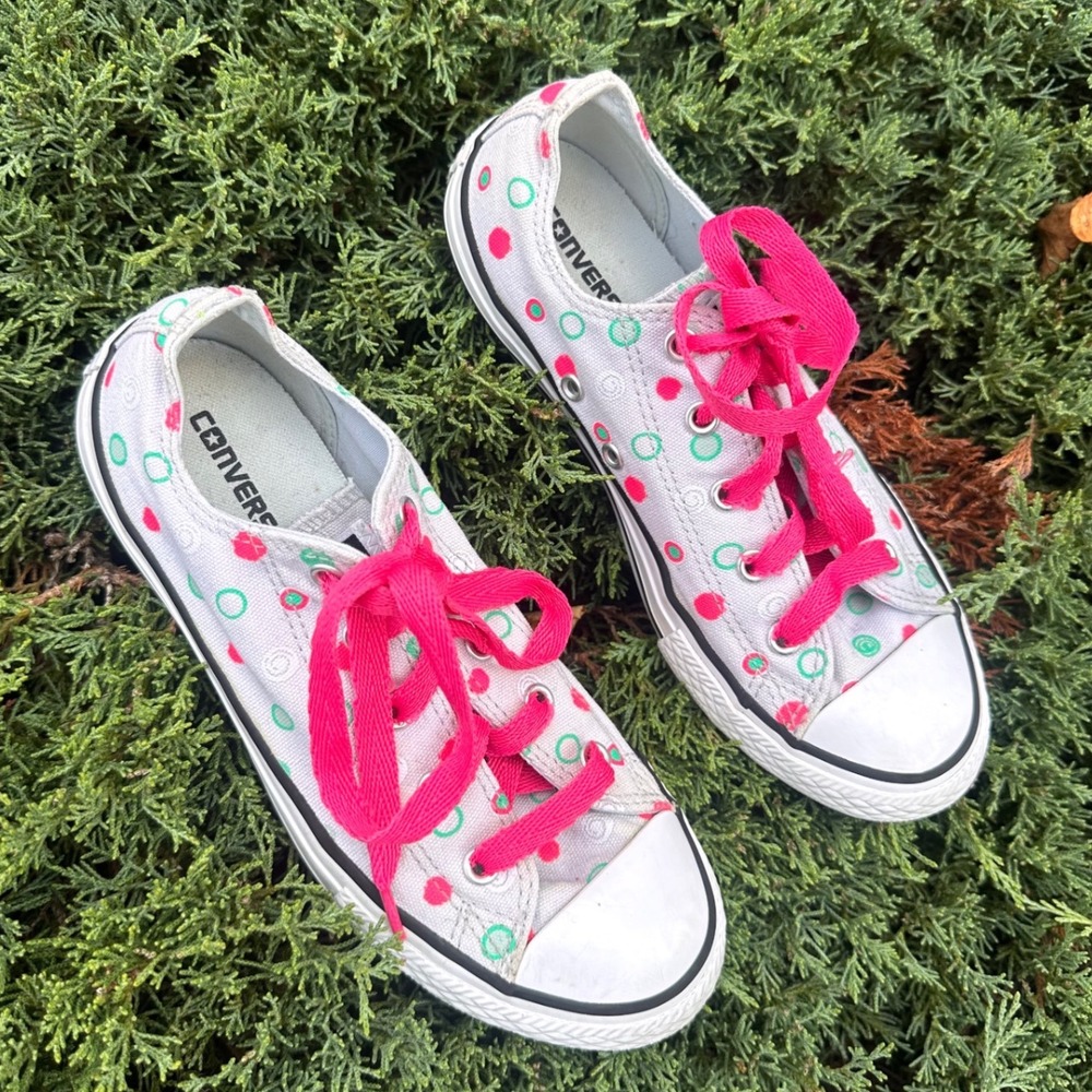 Converse Chuck Taylor All Star Low Top Polka Dot Big Kid Sneakers Size 3
